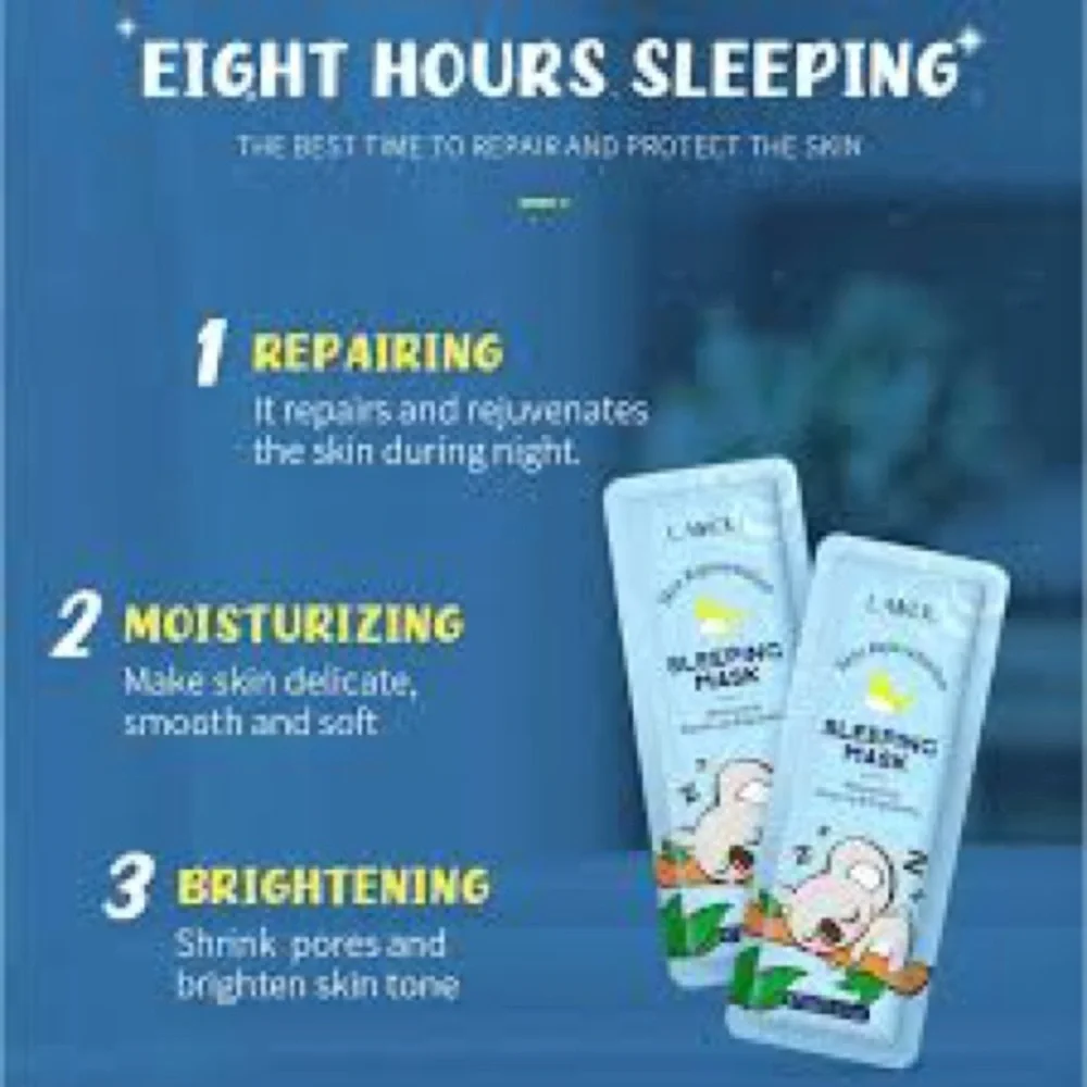 Sleeping Mask with Koala Design in Light Blue